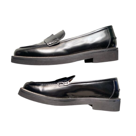 AQUAZZURA Aqua Loafers Black 38 1/2 - $795- Patent Leather Loafers -Size 8 US - Picture 11 of 13